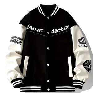 แจ็กเก็ตหลากหลายสำหรับผู้ชายแจ็กเก็ตเบสบอลขนแกะสไตล์เท่ๆสำหรับฤดูหนาว - Product Image 1