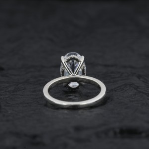 เครื่องประดับ10K 14K 18K แข็ง925ทองแหวนเงินสเตอร์ลิงง่ามตัดวงรีวงรีวงแหวนเพชรสำหรับปลูกในห้องปฏิบัติการ - Product Image 5