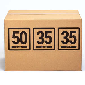 Medium Sturdy 50x35x35 cm Cardboard <b>Box</b> with Handles for Moving Shipping for <b>Vinyl</b> Records-Durable Paper Media Storage Solution - Product Image 1