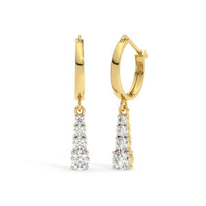 Pendientes de Aro CLARA de Plata de Ley 925 con Baño de Rodio, Diseño Floral, Lindos, con Perlas de Oro de 14K y Oro Rosa, Ideales para Regalo - Product Image 1
