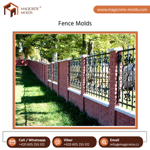 Concessionnaire du moule en silicone de qualité supérieure Moule en caoutchouc pour mur de clôture en béton à double face à vendre - Product Image 5