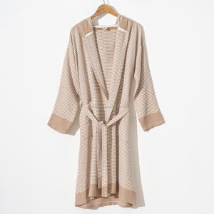 Peignoir 100% coton unisexe fabriqué en Turquie tissu respirant léger séchage rapide été toute l'année vêtements de nuit vêtements de salon - Product Image 2