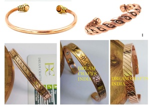 Pulsera de cobre vintage brazalete ajustable 100% cobre puro venta al por mayor Pulseras de cobre de latón personalizadas para el dolor de la artritis ido - Product Image 4