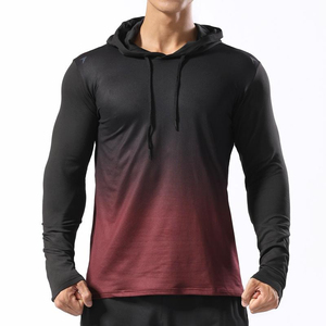 Sudaderas con Capucha de Gimnasio Musculares Lisas con Logotipo Personalizado OEM, Dos Tonos de Color, Sudaderas con Capucha de Compresión - Product Image 6