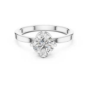 Bague solitaire en or jaune 14 carats avec diamant rond de laboratoire |   Bague en diamant pour tous les jours |   Nouveau diamant cultivé - Product Image 2