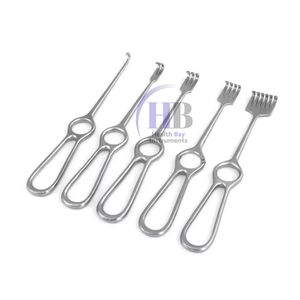 Ensemble d'instruments chirurgicaux en acier inoxydable Volkmann Retractor à pointes aiguisées et émoussées pour la chirurgie orthopédique et générale - Product Image 1