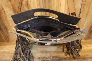 Élégant Fringe Jacquard Sling Sac à main pour les femmes Handtooled Bohemian Aztec Fabric Vintage Fashion Lady Style - Product Image 5