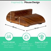 Soporte de madera impermeable portátil para teléfono inteligente Cargador de soporte de teléfono celular de escritorio incluido para uso en el hogar y la Oficina Elegante funcional