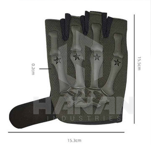 Gants de cyclisme demi-doigt pour hommes Rembourrage en gel antidérapant Maille respirante Gants d'équitation d'été en cuir OEM pour les sports d'hiver - Product Image 2