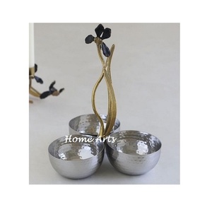 Bol de service rond en acier inoxydable martelé, taille personnalisée, pour snacks et bonbons, usage domestique et hôtelier - Product Image 1