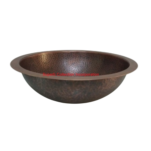 Bol de pédicure en cuivre martelé fait à la main avec finition à patine bleue unique pour spa pour pieds et salon bassin de bain de pieds artisanal meilleur prix - Product Image 6