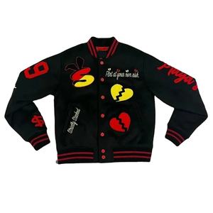 เสื้อแจ็กเก็ตผ้าใบหนังแท้ของผู้ชายเครื่องแบบเบสบอลแนวสตรีทฮิปฮอปเสื้อกันลมเป็นมิตรกับสิ่งแวดล้อม - Product Image 1