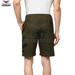 2025 Top vente hommes décontracté toile Shorts respirant léger Anti-rides solide motif écologique haute rue Style - Product Image 3