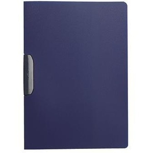 Porte-documents DURASWING DIN A4 en polypropylène, couverture arrière bleu foncé et clip graphite, durable - Product Image 1