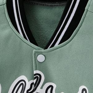 Chaqueta Varsity de lana Unisex, nuevo diseño, bordado de chenilla, soporte con capucha, transpirable, 100% lana fina, ligera para invierno, Lettermen - Product Image 4