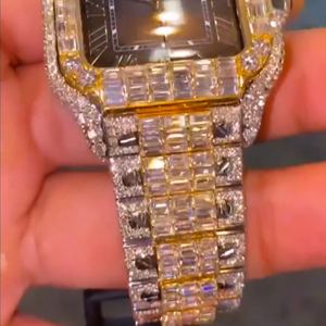 Tendance entièrement personnalisé glacé diamant laboratoire cultivé montre pour hommes Hip Hop diamant bijoux montre cadeau - Product Image 3