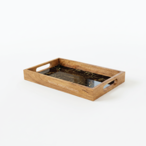 Modern <b>Wooden</b> <b>Serving</b> <b>Platter</b> Tray Set of Three Enamel Print Tableware for Wedding Occasions Factory Wholesale Supply - Product Image 4