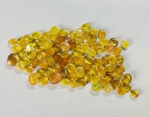 Cabujones amarillos de 8x6mm de corte ovalado de rubí natural - Product Image 3