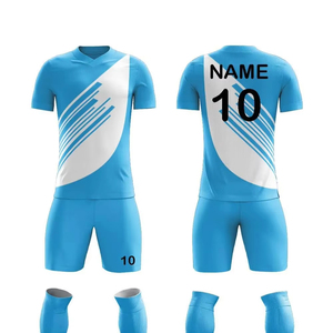 Meilleurs uniformes de football en polyester par sublimation, design personnalisé, couleur dégradée, séchage rapide, respirant, prix de gros OEM, logo personnalisé - Product Image 1