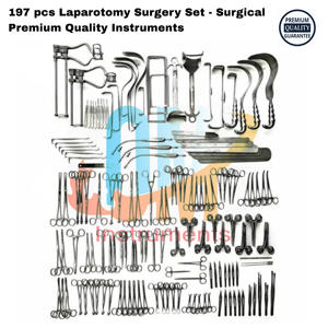 Juego de Instrumentos de Cirugía Laparotómica OldMed, 197 Piezas, Instrumentos Quirúrgicos Médicos, Acero Inoxidable de Grado Médico, Estándar Alemán - Product Image 2