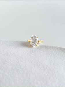 Anillo de Compromiso y Matrimonio con Diamante Cultivado en Laboratorio, Corte Ovalado de 1.51 Quilates, Certificado IGI, Oro Sólido de 9K, Joyería Fina para Compromiso - Product Image 4