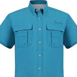 Hauts de pêche de qualité supérieure en spandex/coton, grande taille, confortables, imperméables, UPF 50, imprimés, fermeture à boutons - Product Image 5