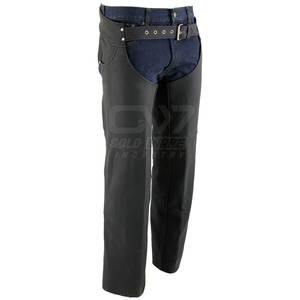 Chaps en cuir véritable pour hommes Taille et couleur personnalisées Vêtements pour hommes Chaps de moto de haute qualité - Product Image 1