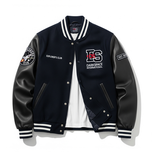 เสื้อแจ็กเก็ตกำมะหยี่ปักลายตัวอักษรผ้ากำมะหยี่แขนยาวคอตั้งทนทานสำหรับฤดูหนาวดีไซน์ใหม่ออกแบบได้ตามต้องการ - Product Image 6