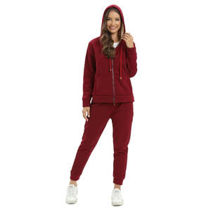 Vente en gros Ensemble de survêtements en polaire vintage pour femmes, confortables et élégants pour un usage quotidien Survêtements pour femmes - Product Image 3