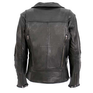 Veste de moto en cuir OEM | Veste de motard en cuir véritable | Équipement d'équitation extérieur imperméable pour hommes - Product Image 2