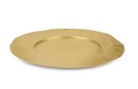 Plateau rond marocain en métal inoxydable fer gaufré aluminium turc argent laiton plateau fantaisie rond ardoise chargeur plaque pour la fête