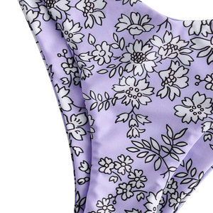 เซ็ตบิกินี่ขนาดเล็กลายดอกไม้2ชิ้นสำหรับผู้หญิงขนาดพิเศษ XS ถึง XXL สำหรับชายหาดออกแบบได้ตามต้องการ - Product Image 4