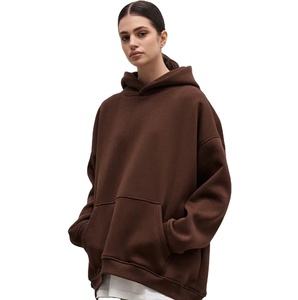 100% coton de haute qualité polaire sweat à capuche surdimensionné Logo personnalisé poids lourd Streetwear respirant pour l'hiver - Product Image 2