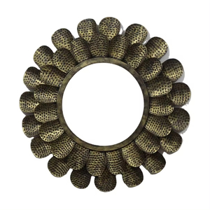 Miroir mural design feuille d'or Offre Spéciale à la demande pour la maison salon hôtel couloir usage décoratif miroir mural en métal - Product Image 6
