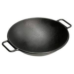 Wok de hierro fundido de metal tradicional al por mayor con doble ASA antiadherente del fabricante - Product Image 2
