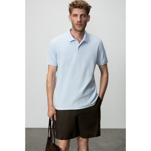 T-shirt col polo en coton biologique pour homme GRIMELANGE MINNUTU, coupe classique - Product Image 3