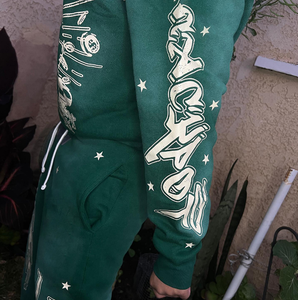Custom Unisex Two-Piece Vintage Hoodie Sweatpants Jogger Set Sun Faded Acid Wash Men Tracksuit Screen Printing Dtg Sweat Suit - Product Image 3