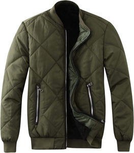 2025 veste d'hiver en peluche pour hommes sur mesure toile de haute qualité col montant chaud Logo avant Service OEM - Product Image 1