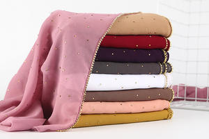 ผ้าคลุมศีรษะมุสลิมสำหรับผู้หญิง ขายส่ง ผ้าชีฟองเนื้อนุ่ม ทันสมัย ขนาด 180*70 ซม. ผลิตจากโพลีเอสเตอร์ ระบายอากาศได้ดี - Product Image 3