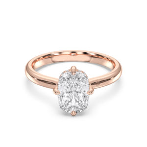 Anillo de compromiso solitario de moissanita de 2,13 quilates para mujer, Juego de puntas de corte redondo en cojín plateado hecho a mano - Product Image 3