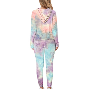 Survêtement confortable Tie Dye pour femme Tenue élégante de qualité supérieure Parfait pour l'entraînement en salle de sport Fitness Running and Casual Fashion Wear - Product Image 3