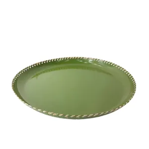 Ware do servidor Iron & Plastic Serving Plate License da cor natural verde para a decoração do restaurante & dos hotéis