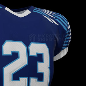 "Uniformes de fútbol americano de alta calidad para hombres, Conjunto de jersey y pantalón de manga corta, patrón de número impreso de poliéster para adultos" - Product Image 6