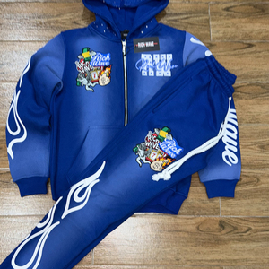 New Fashion 100% Cotton Men Zipper Embroidery Tracksuit Private Label Custom Printing Low Price Men Tracksuits - Product Image 2