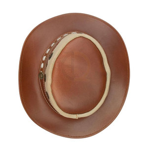 Chapeaux en cuir de cowboy personnalisés de vente chaude conception unique pour accessoire artisanal d'hiver - Product Image 3