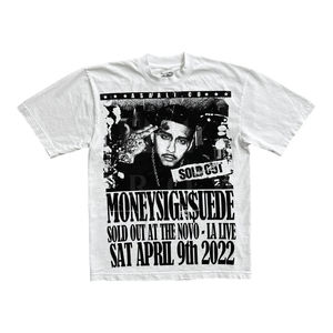 T-shirt à manches courtes col rond surdimensionné en satin 100% coton 220GSM poids lourd Taille plus grande Homme Impression sérigraphique Écologique - Product Image 5