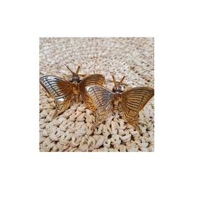 Anillo de servilleta de latón macizo, diseño de mariposa, 2 piezas, fabricación de la India, gran oferta - Product Image 1