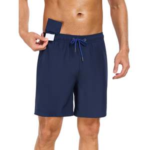 Pantalones cortos para hombre, tabla de compresión de entrenamiento atlético de verano personalizada, pantalones cortos 2 en 1 de nailon Spandex de 5 pulgadas con entrepierna para hombre - Product Image 6