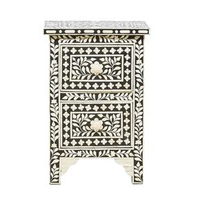 Consola con Incrustaciones de Hueso, Mesa Geométrica con Incrustaciones de Hueso - Product Image 3