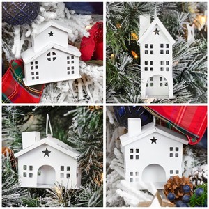 Adorno navideño de Casa Blanca colgante de metal decorativo para decoración de árbol de Navidad a bajo precio - Product Image 4